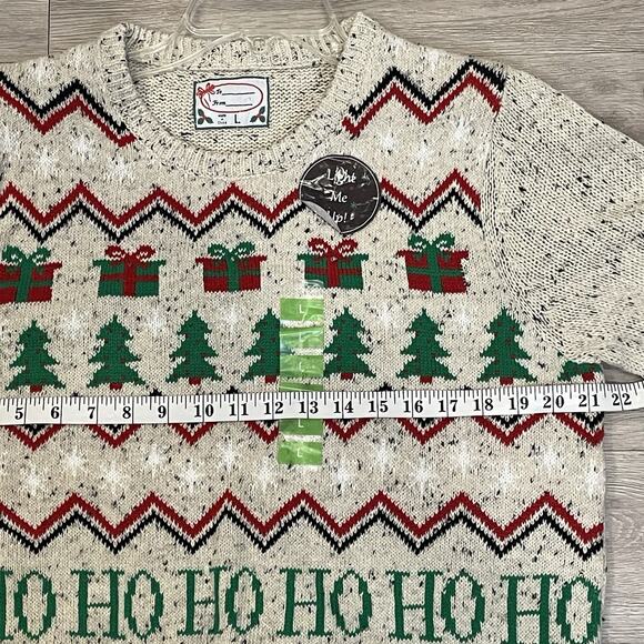 Ugly Light Up Mens Sweater Large Ugly Christmas Party Holiday Festival - Picture 4 of 7